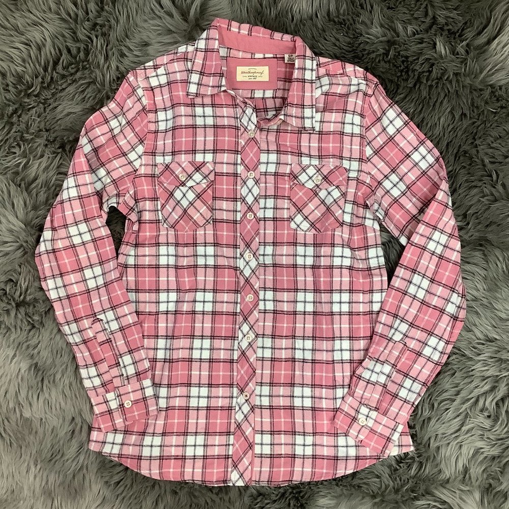 Original Weatherproof Women's Pink Plaid Shirt | Size S